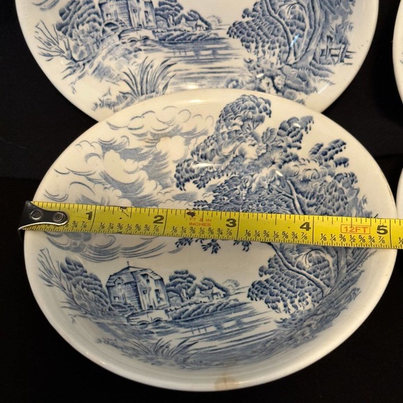 WEDGWOOD "Countryside Blue" Fruit/Dessert (Sauce) Bowl Set of 5 *PHOTOS - Picture 6 of 8